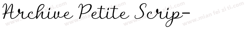 Archive Petite Scrip字体转换